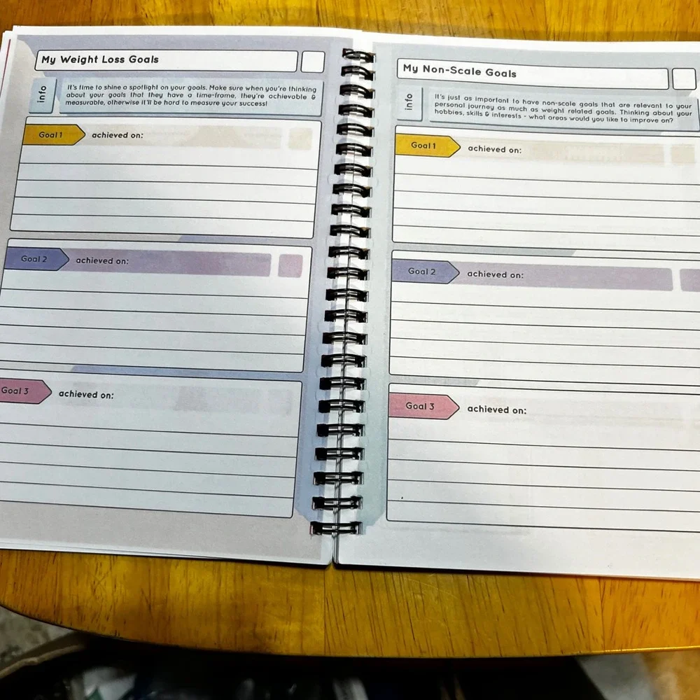 Weight Loss Journal for Women Pink Motivational 12 Week Tracker